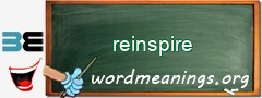 WordMeaning blackboard for reinspire